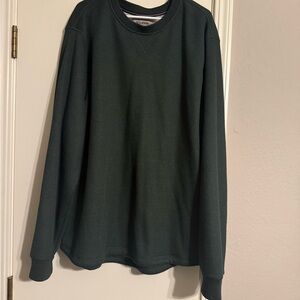 Men's Fleece lined Dark Green Sweater